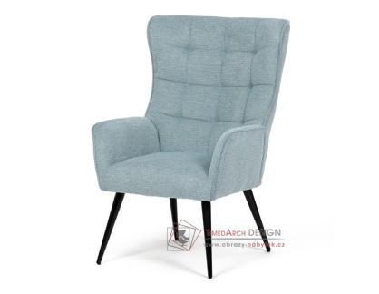 AK-315 GRN2, čalouněné křeslo, černá / látka zelená