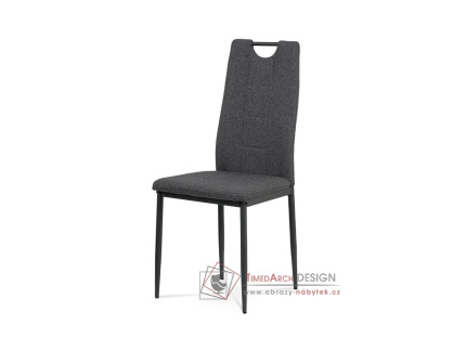 DCL-391 GREY2, jídelní židle, antracitový lak / látka šedá