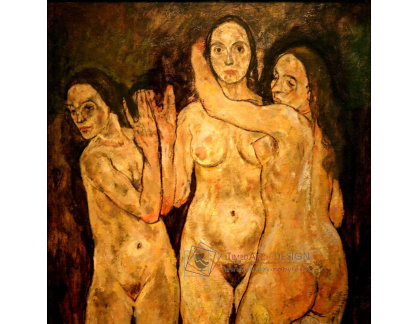 VES 288 Egon Schiele - Tři stojící ženy