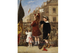 VSO 1198 Albert Nicolas Roosenboom - Mávající děti na slavnosti ve městě