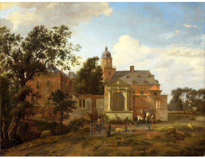 SO V-131 Jan van der Heyden a Adriaen van de Velde - Pohled na zámek Nyenrode