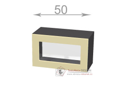 horní výklopná vitrína š.50, v.36, Horizon W5036G, grafit/dub přímořský