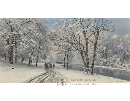 A-3825 Anders Andersen-Lundby - Zimní den v anglické zahradě v Mnichově