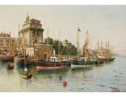 A-8416 Ludwig Rubelli - Parníky a plachetnice v přístavu Viareggio