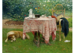 Jakub Schikaneder - Zahradní zákoutí se psem