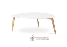 AF-1184 WT, konferenční stolek 120x60cm, bambus přírodní / bílá