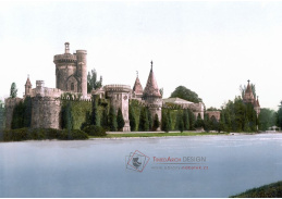 Fotochrom VF 142 Vodní hrad v Laxenburg, Rakousko