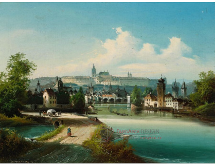 A-8701 Johann Wilhelm Jankowski - Pohled na Prahu