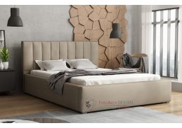 LUCINI, čalouněná postel 180x200cm, látka béžová