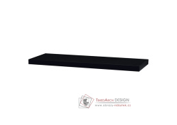 P-005 BK, nástěnná polička 80cm, černý lesk