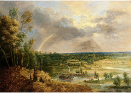 A-7583 Lucas van Uden - Panoramatická říční krajina s duhou