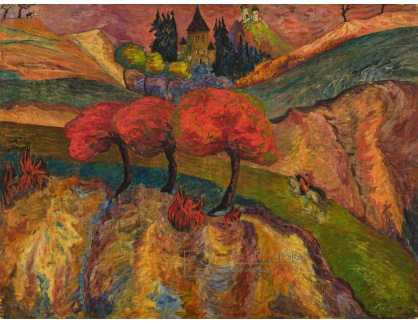 A-8727 Marianne Von Werefkin - Romantická krajina s jezdci