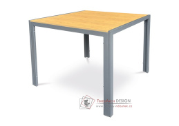 AZT-S1209 OAK, zahradní stůl 90x90cm, šedá / polywood dub