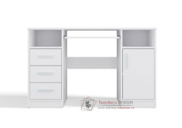 DELVIN, psací stůl, bílá