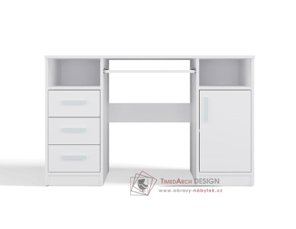 DELVIN, psací stůl, bílá