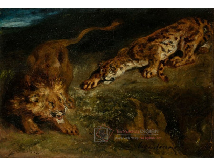A-7357 Eugene Delacroix - Tygr a lev