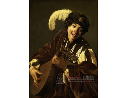 DDSO-2737 Hendrick ter Brugghen - Chlapec hrající na loutnu