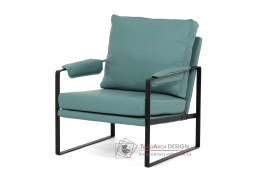 AK-282 BLUE, relaxační křeslo, černá / ekokůže modrá