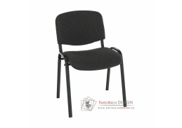 ISO NEW C26, konferenční židle, černá / látka šedá