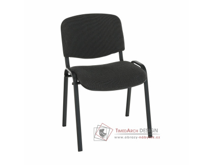 ISO NEW C26, konferenční židle, černá / látka šedá