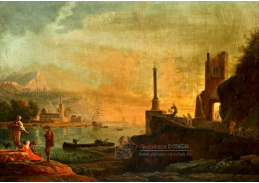 A-7306 Claude-Joseph Vernet - Přístav při západu slunce
