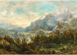 A-7386 Frederick Edwin Church - Velká hornatá krajina s vodopádem