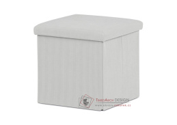 TAB-471 CRM6, taburet s úložným prostorem, látka krémová