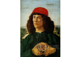 R17-39 Sandro Botticelli - Portrét muže s medailí