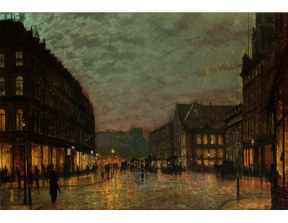 SO IX 333 John Atkinson Grimshaw - Leeds ve světle lamp