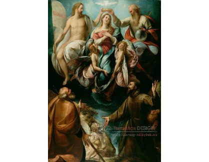SO XVII-314 Giulio Cesare Procaccini - Korunovace Panny Marie se svatým Josefem a Františkem z Assisi
