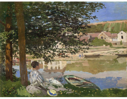 D-8123 Claude Monet - Na břehu Seiny v Bennecourt