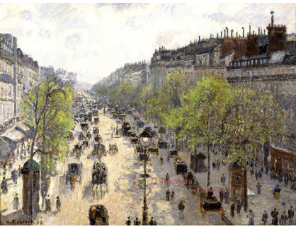 VCP-317 Camille Pissarro - Bulvár Montmartre na jaře