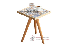 ESTRADA, konferenční stolek 32x32cm, natural / vzor