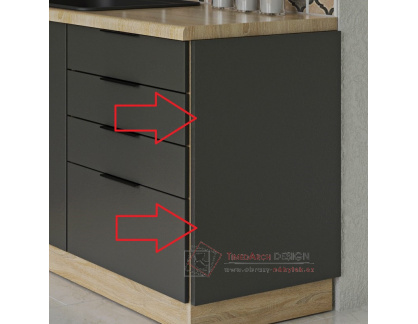 blenda - boční panel š.55, v.71, Premiere PAN720550, černý lesk
