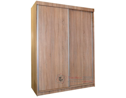 ASTRA, šatní  skříň s posuvnými dveřmi 150cm, dub sonoma