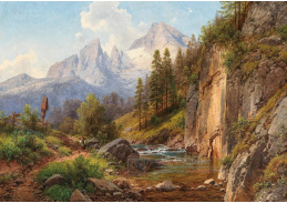 A-1860 Adalbert Waagen - Pohled na Watzmann