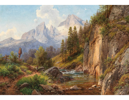 A-1860 Adalbert Waagen - Pohled na Watzmann