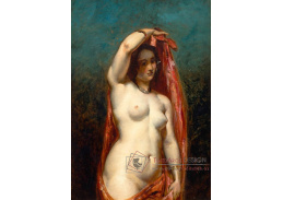 A-7942 William Etty - Ženský akt s červeným šátkem