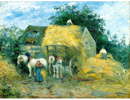 VCP-412 Camille Pissarro - Vůz tažený koňmi v Montfoucault