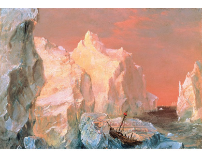 VSO 617 Frederic Edwin Church - Ledovce s vrakem v západu slunce