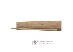 BUDRIO, závěsná police 90cm, ořech