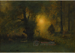 A-7392 George Inness - Východ slunce v lese