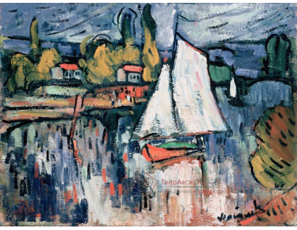 A-8739 Maurice de Vlaminck - Pohled na Seinu