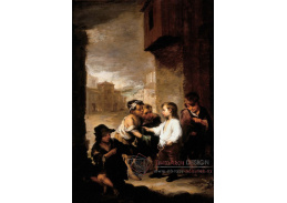 XV-246 Bartolomé Estebán Murillo - Rozdělování šatů chlapcům u svatého Tomáše