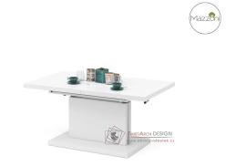 ASTON, rozkládací jídelní - konferenční stůl 120-160-200x80cm, bílá