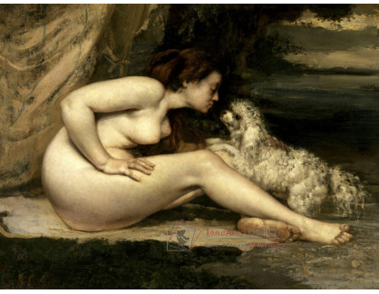 A-5116 Gustave Courbet - Nahá žena se psem