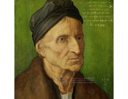 VR12-59  Albrecht Dürer - Portrét norimberského malíře Michaela Wolgemuta