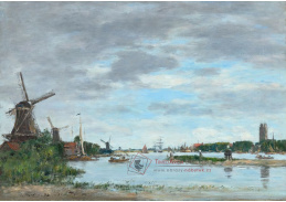 D-6614 Eugene Boudin - Pohled na Maas v Dordrechtu