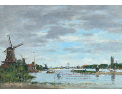 D-6614 Eugene Boudin - Pohled na Maas v Dordrechtu