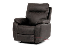 TV-4092 COF3 relaxační polohovací křeslo, látka coffee v dekoru vintage